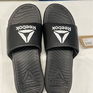 Black Reebok Slides Size 9